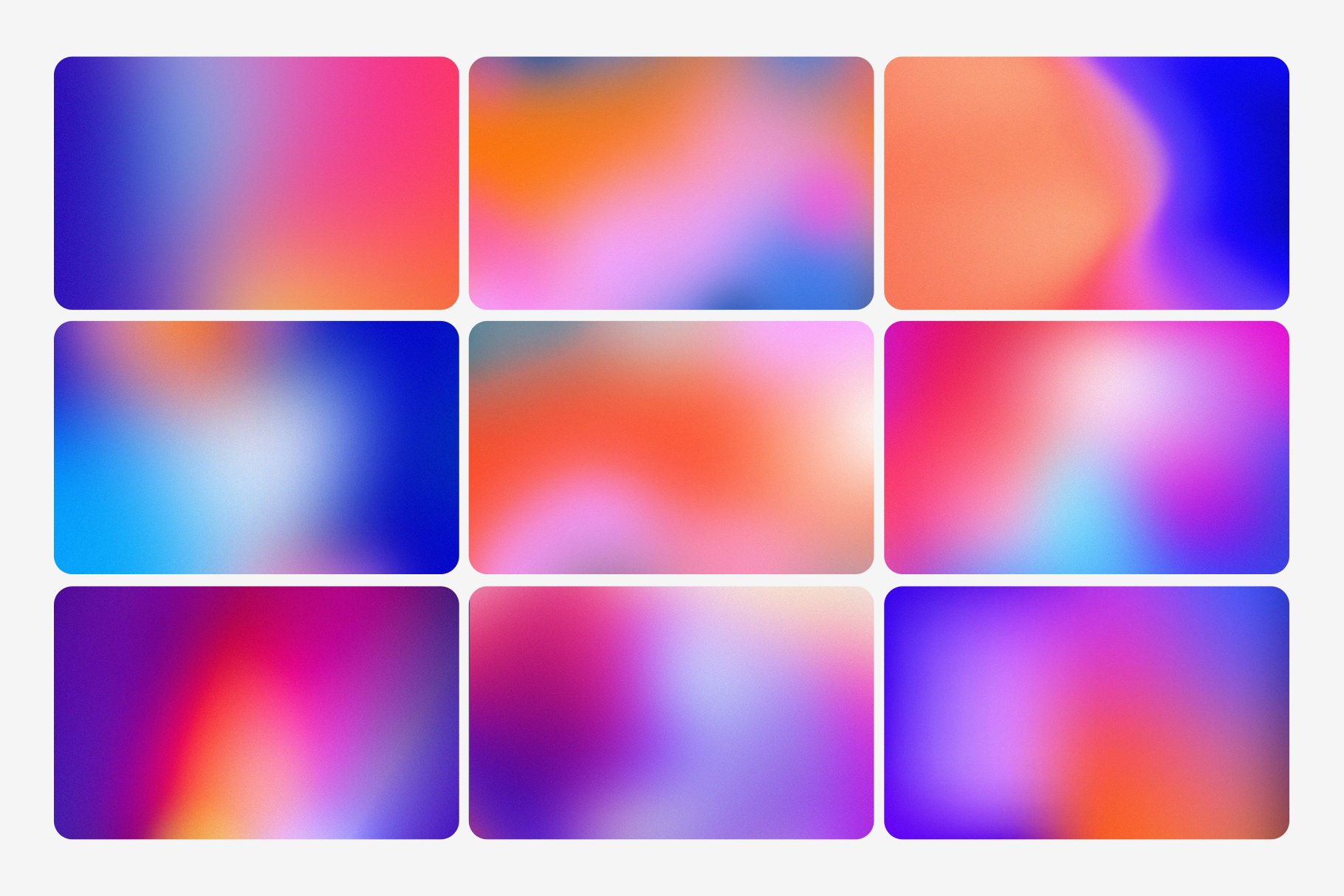 20 Bright & Beautiful Gradients preview image.