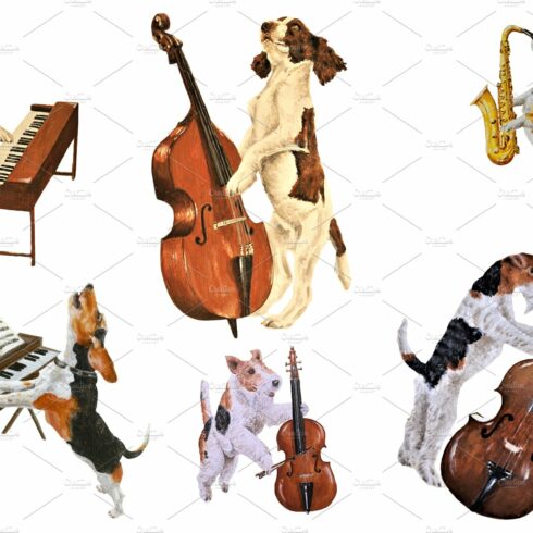 Musical Dog Paintings Bundle cover image.