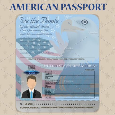 American Open Passport Vector cover image.