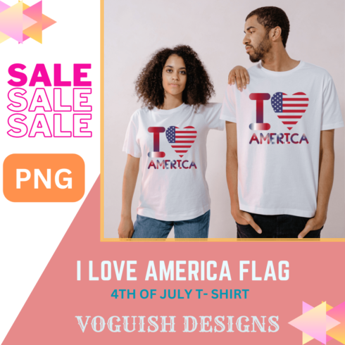 I LOVE AMERICAN T-SHIRTS FOR 4TH JULY cover image.