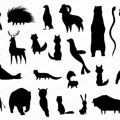 Silhouette animals of north cover image.
