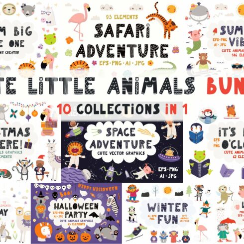 Cute Little Animals Bundle cover image.