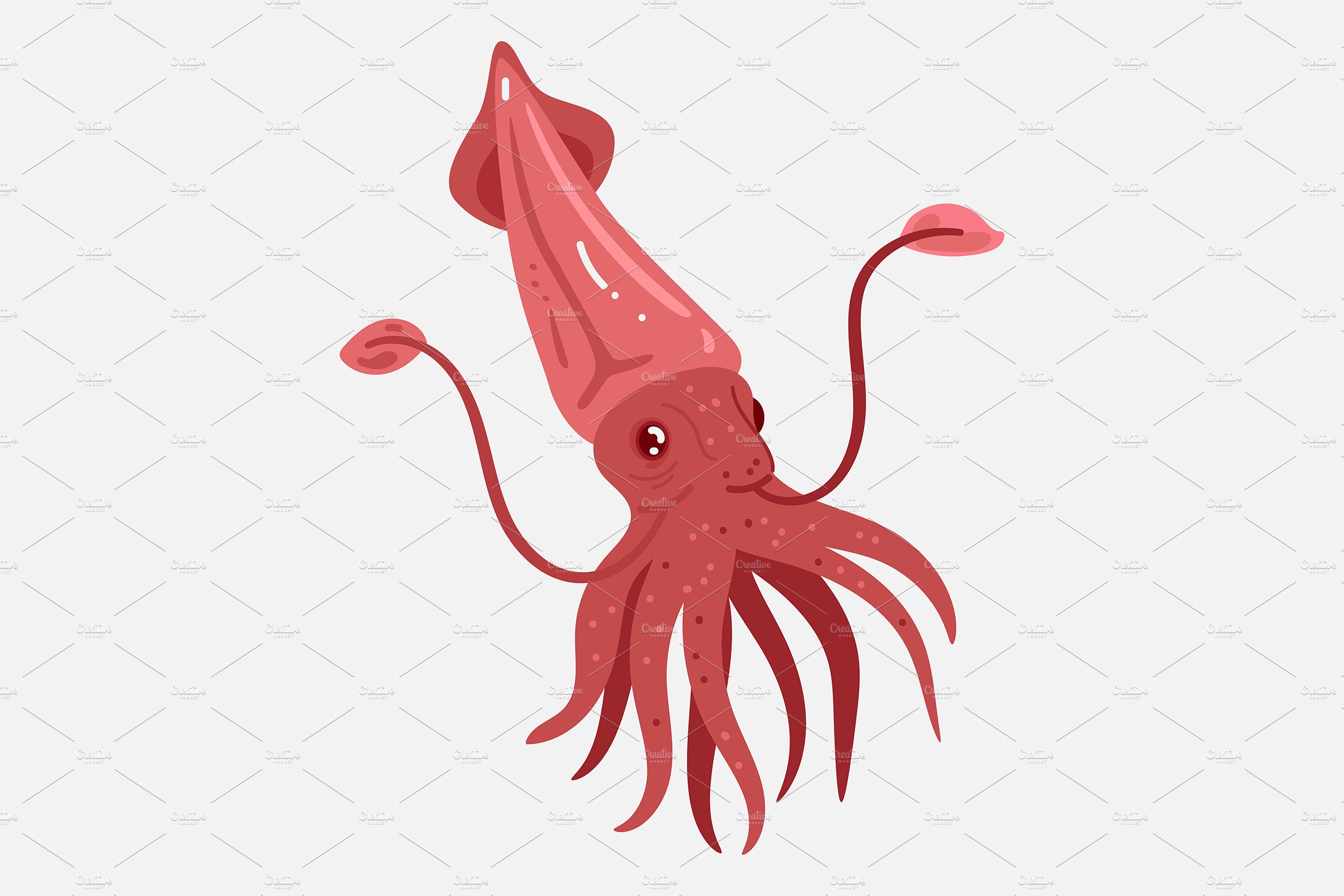 Flat Giant Squid Illustration cover image.