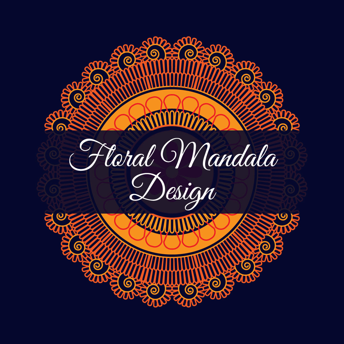 Floral Mandala Design Template cover image.