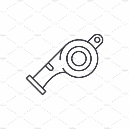 Whistle line icon concept. Whistle cover image.
