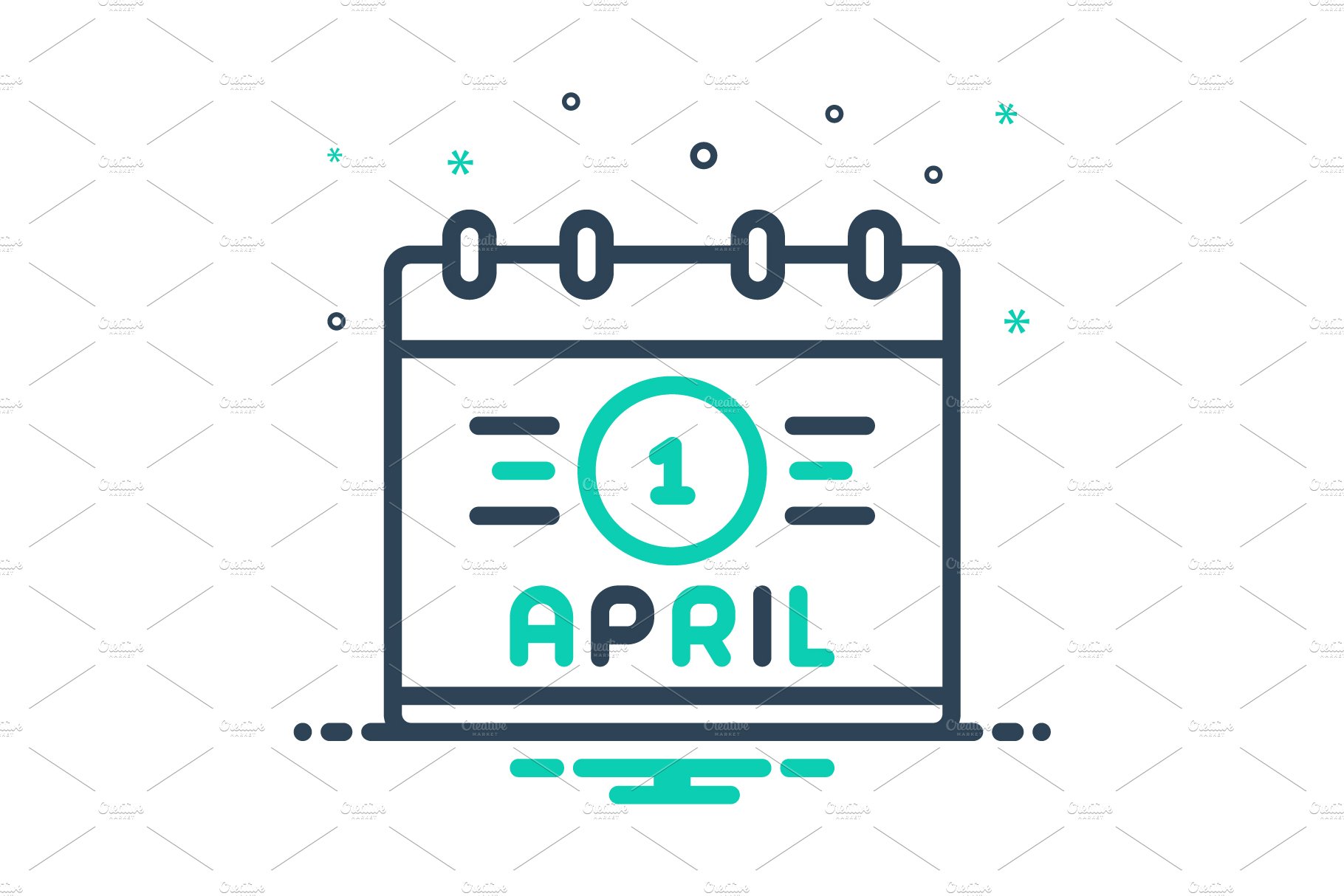 April calendar mix icon cover image.