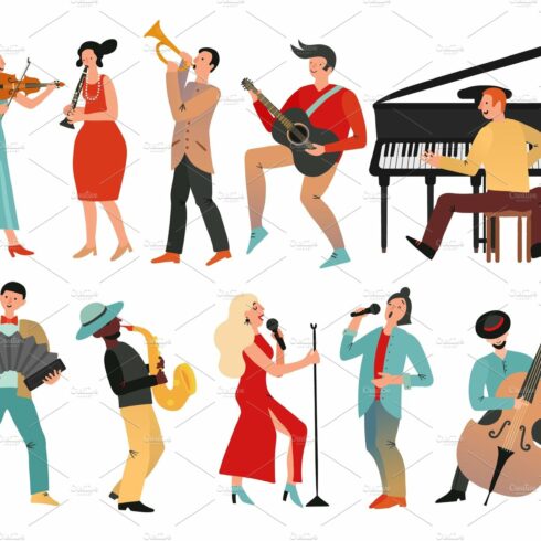 Musicians. Professional orchestra cover image.