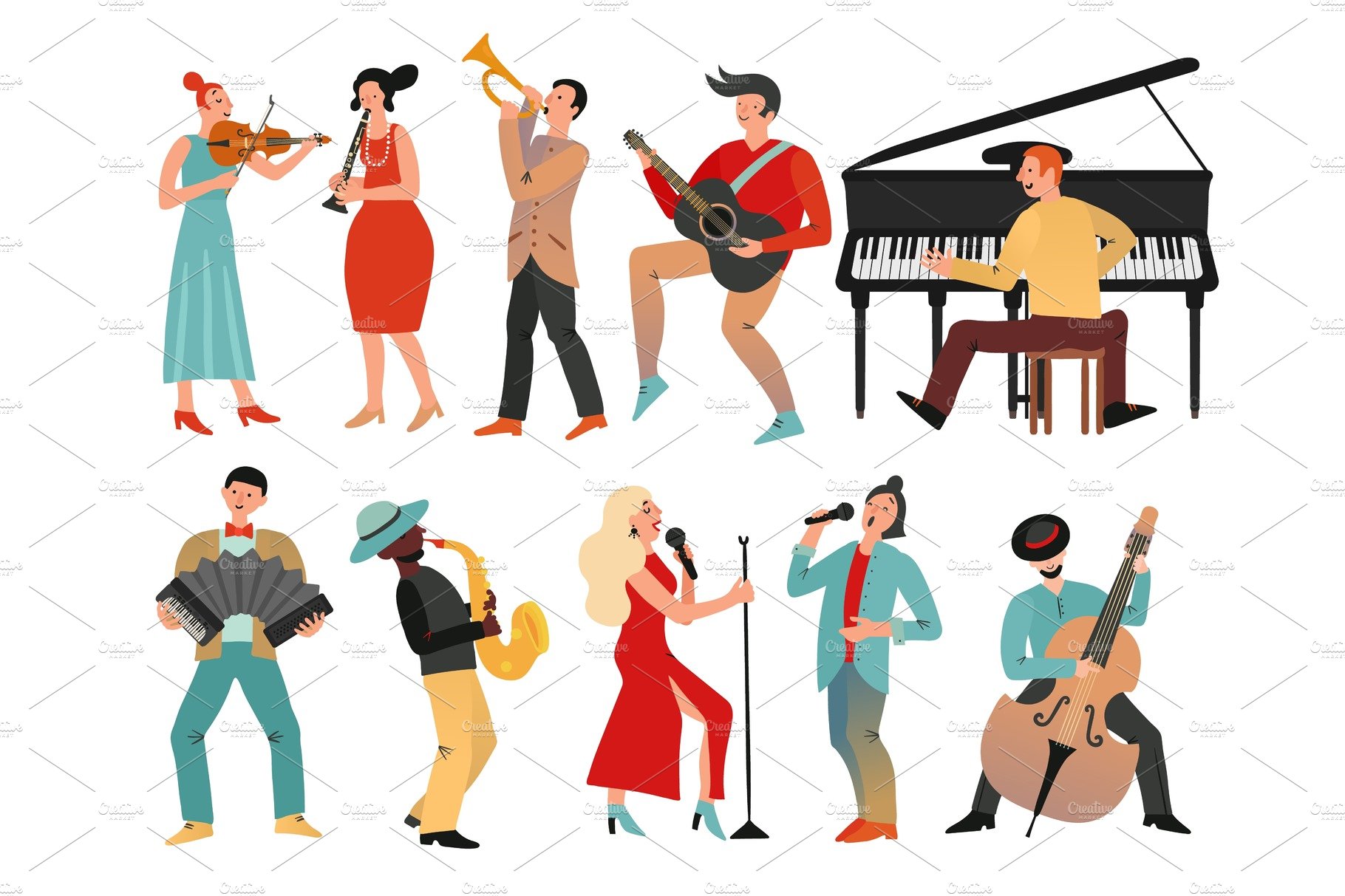 Musicians. Professional orchestra cover image.