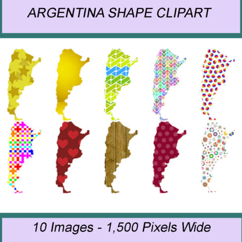 ARGENTINA SHAPE CLIPART ICONS cover image.