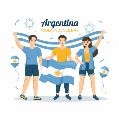 15 Happy Argentina Independence Day Illustration cover image.