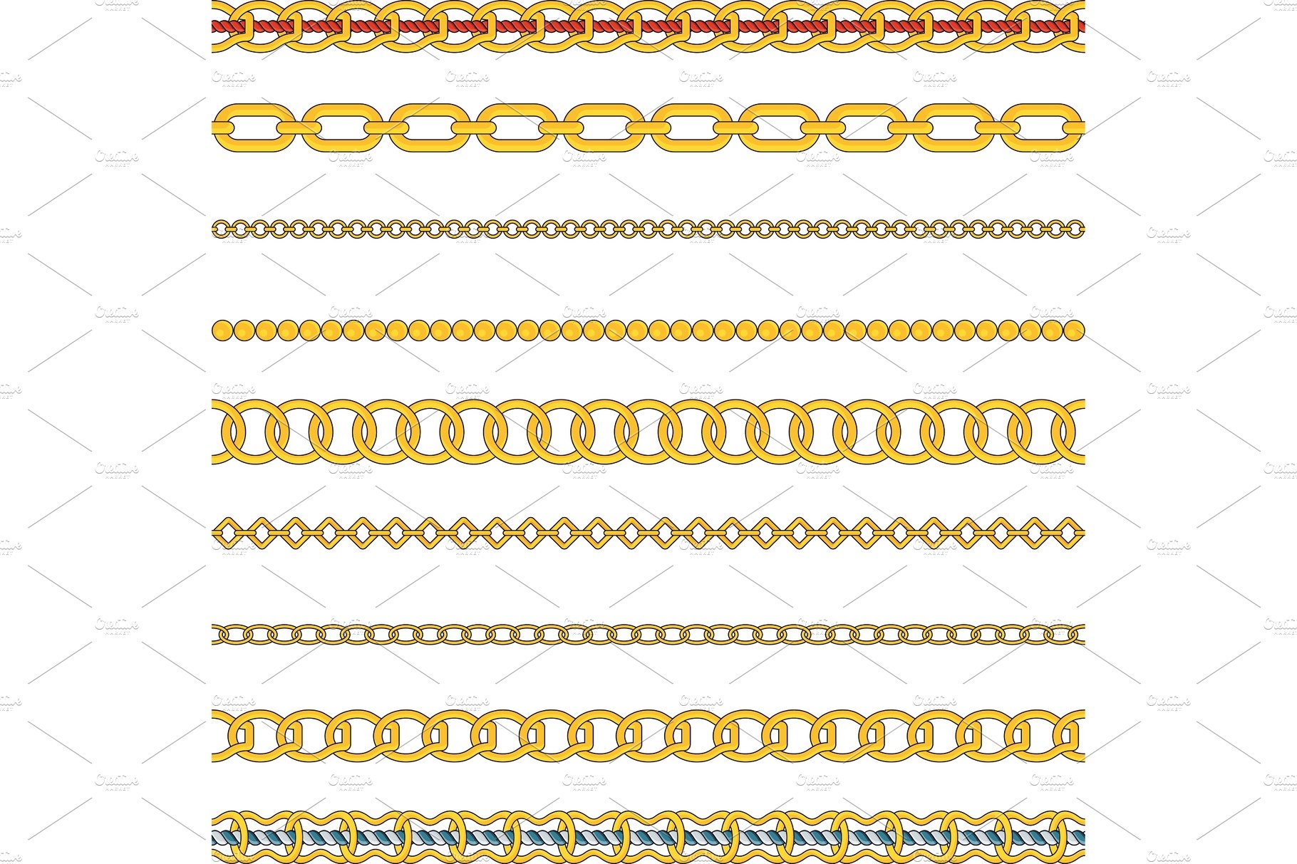 Gold chains cover image.