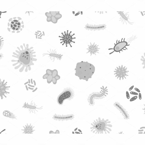 Bacteria and viruses seamless cover image.