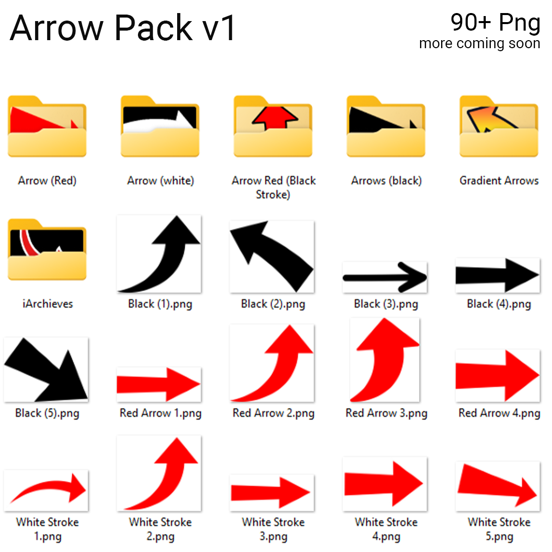 Arrow PNG Pack v1 preview image.