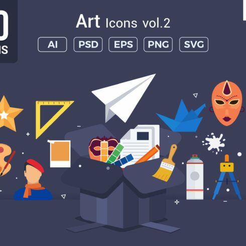 Art Vector Icons V2 cover image.
