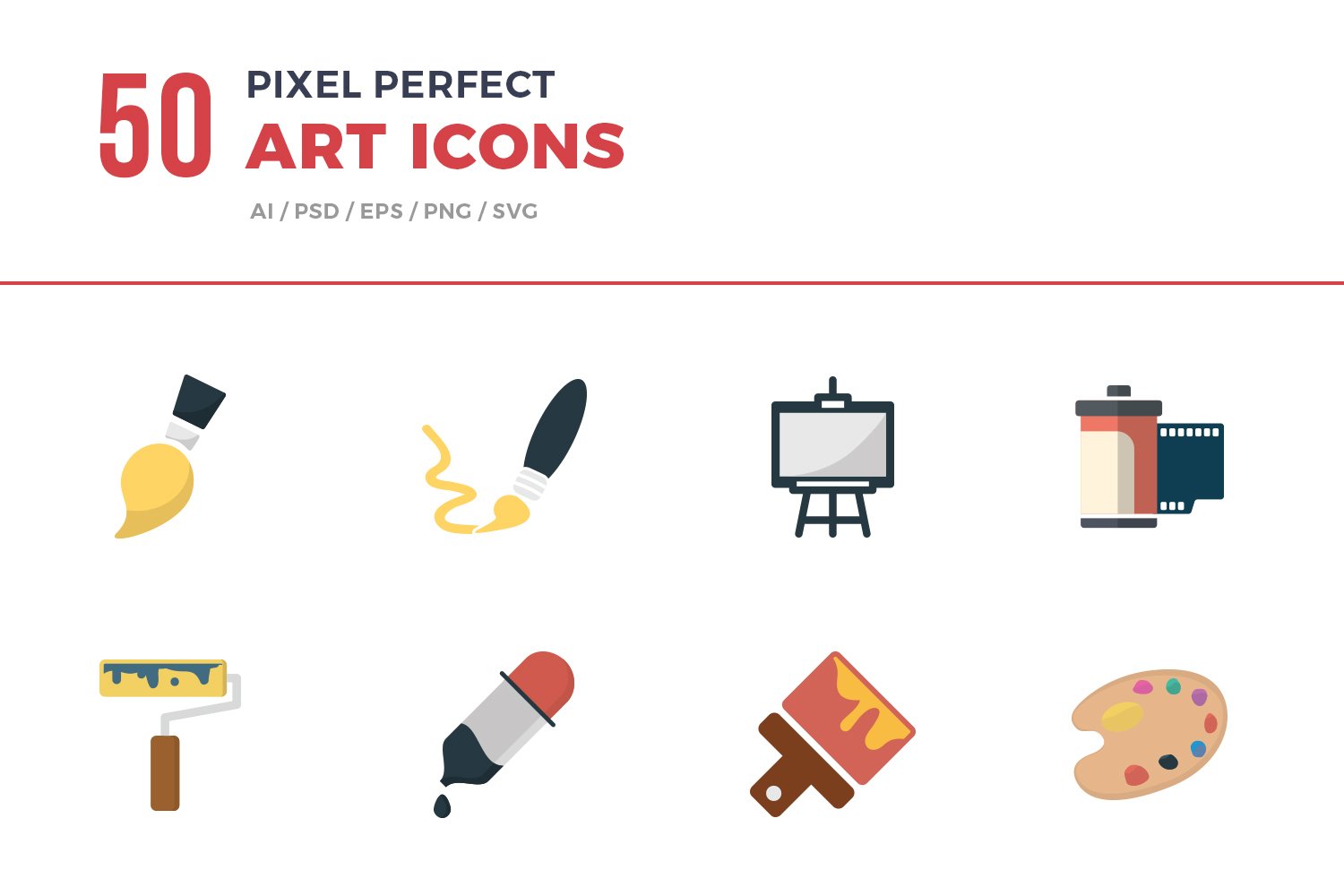 Flat Icons Art Set preview image.