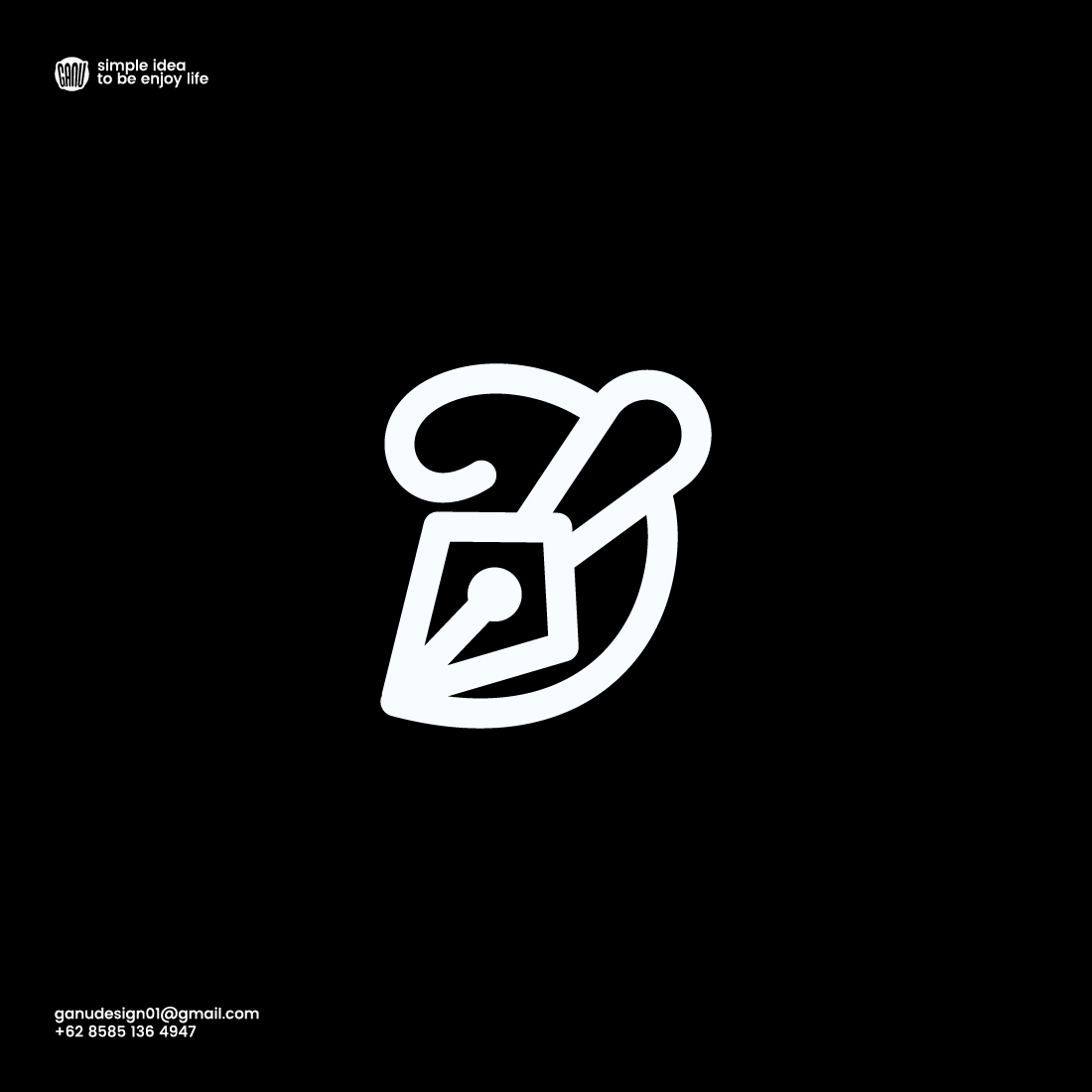 D letter logo with Pen design cover image.