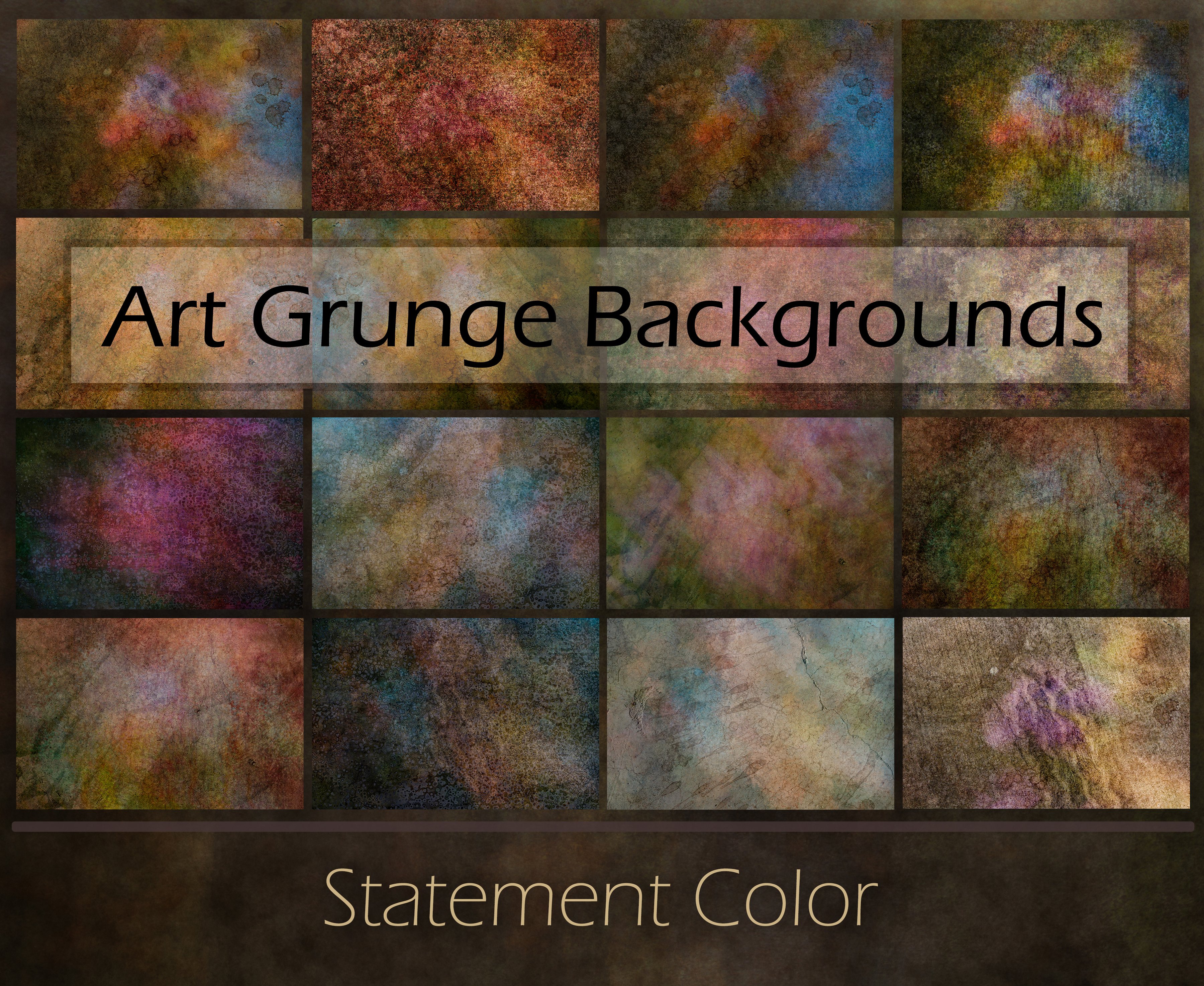 Bold Color Grunge Backgrounds cover image.