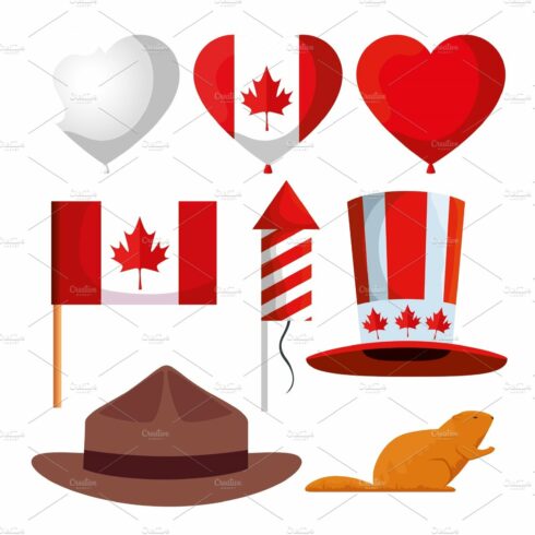 set of canada celebration holiday cover image.