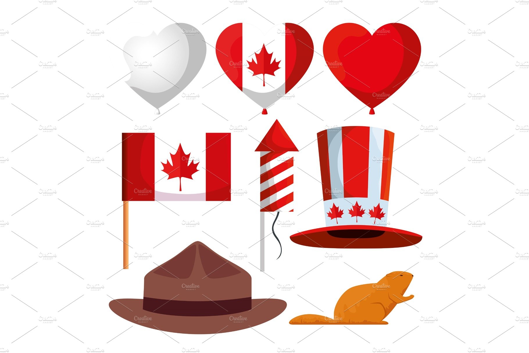 set of canada celebration holiday cover image.