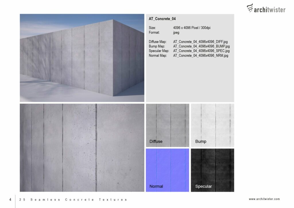 25 Seamless Concrete Textures MasterBundles
