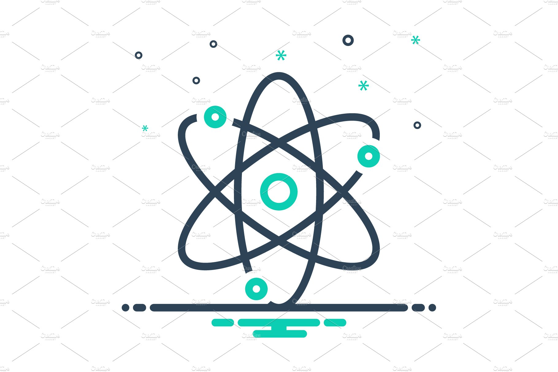 Atom particle mix icon cover image.