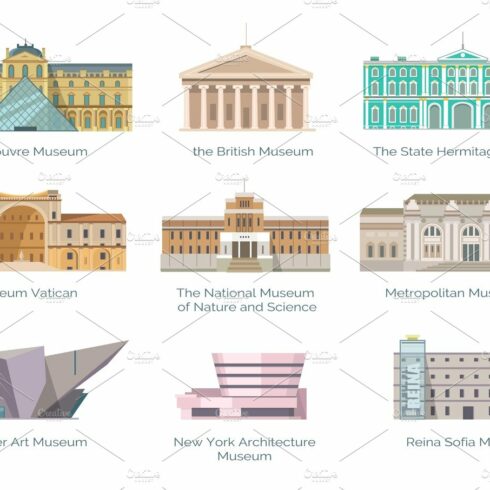 Most Famous Museums in Whole World Illustration cover image.