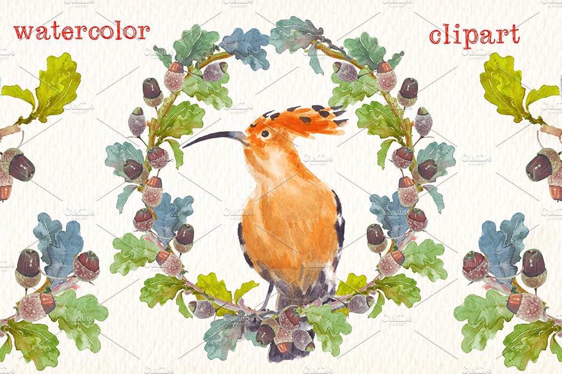 live the forest watercolor clipart cover image.
