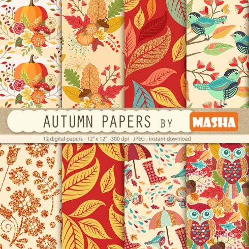 AUTUMN digital papers cover image.
