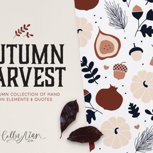 Autumn Harvest Lettering & Elements cover image.