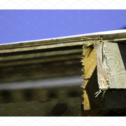 Close up of roofing wooden cover image.