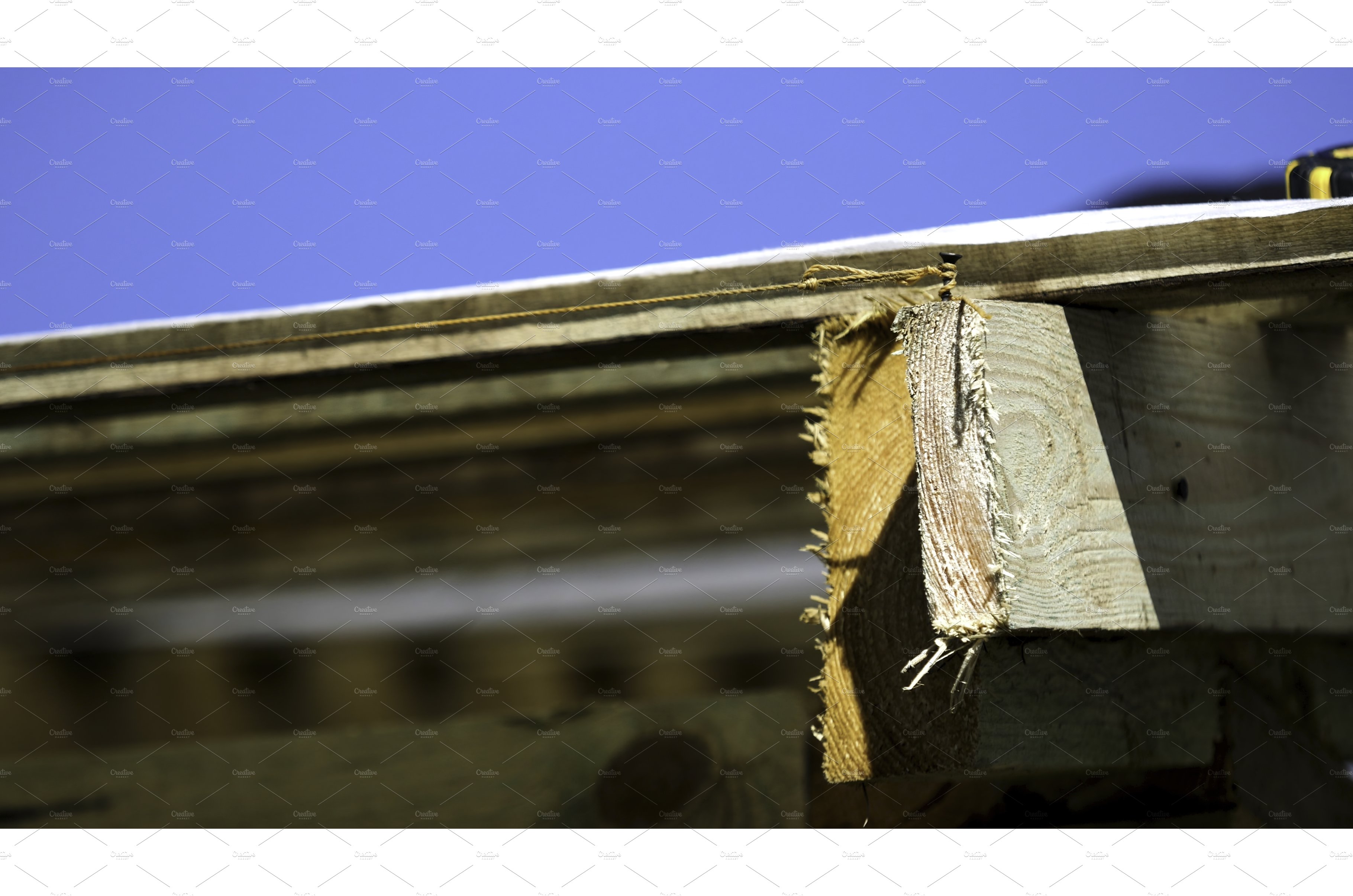 Close up of roofing wooden cover image.