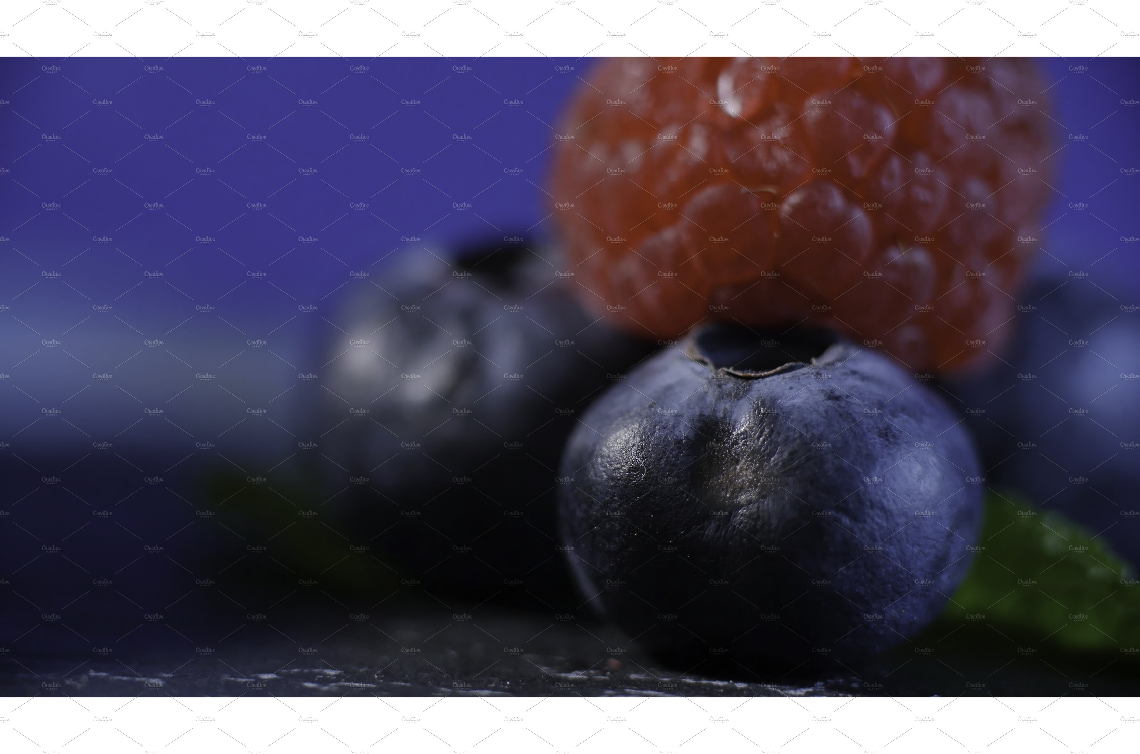 Fresh fruits - blueberry, raspberry cover image.