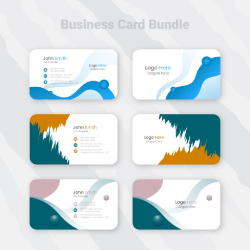 Corporate Business Cards Bundle Templates cover image.
