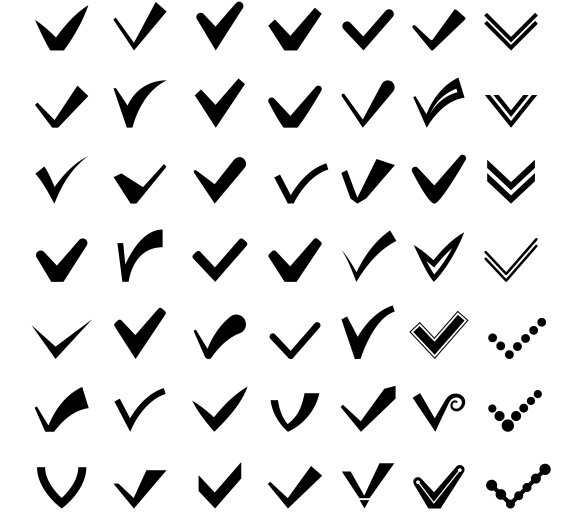 Ticks or check marks icons cover image.