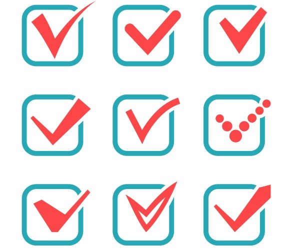 Tick check marks icons cover image.