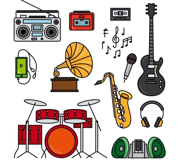 Music and musical instruments cover image.
