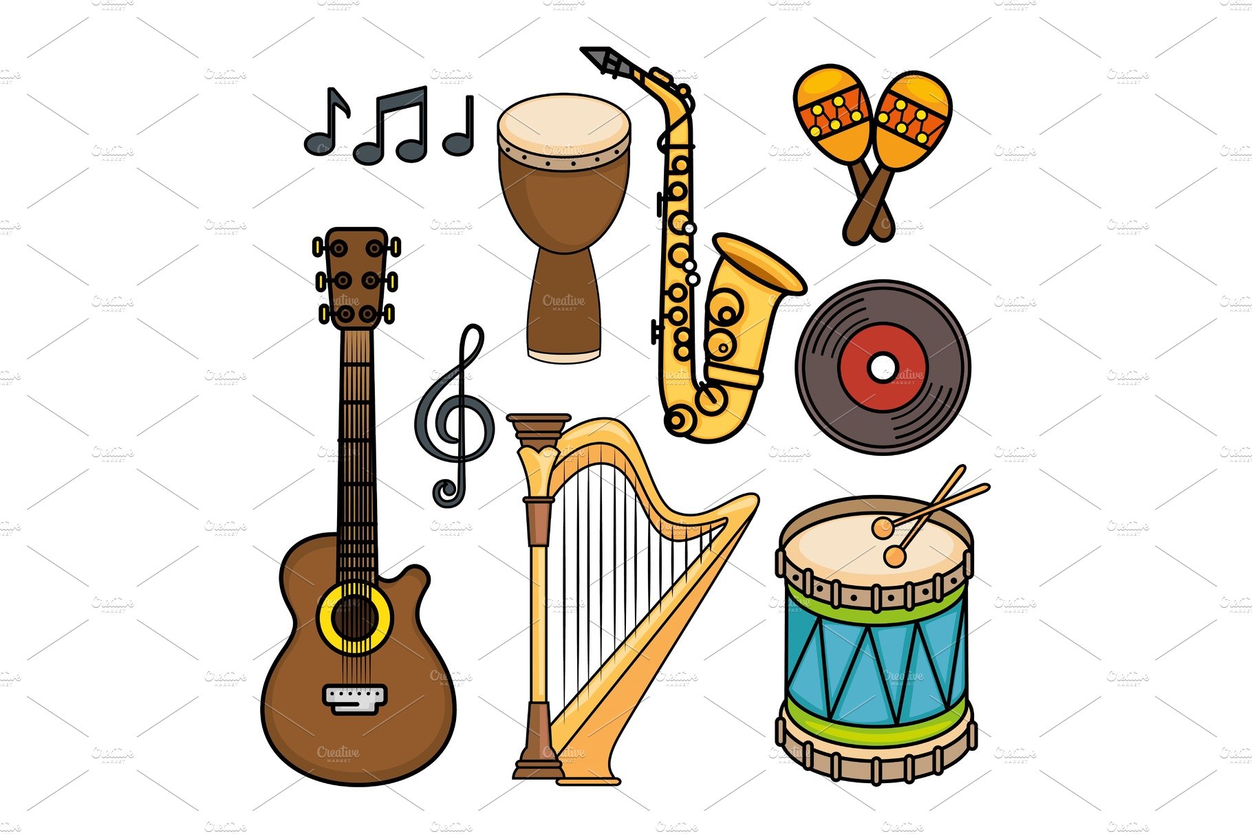 musical instruments icon cover image.