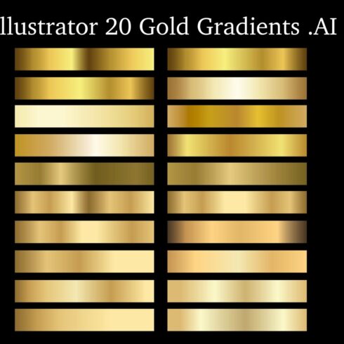 Illustrator gold gradients cover image.