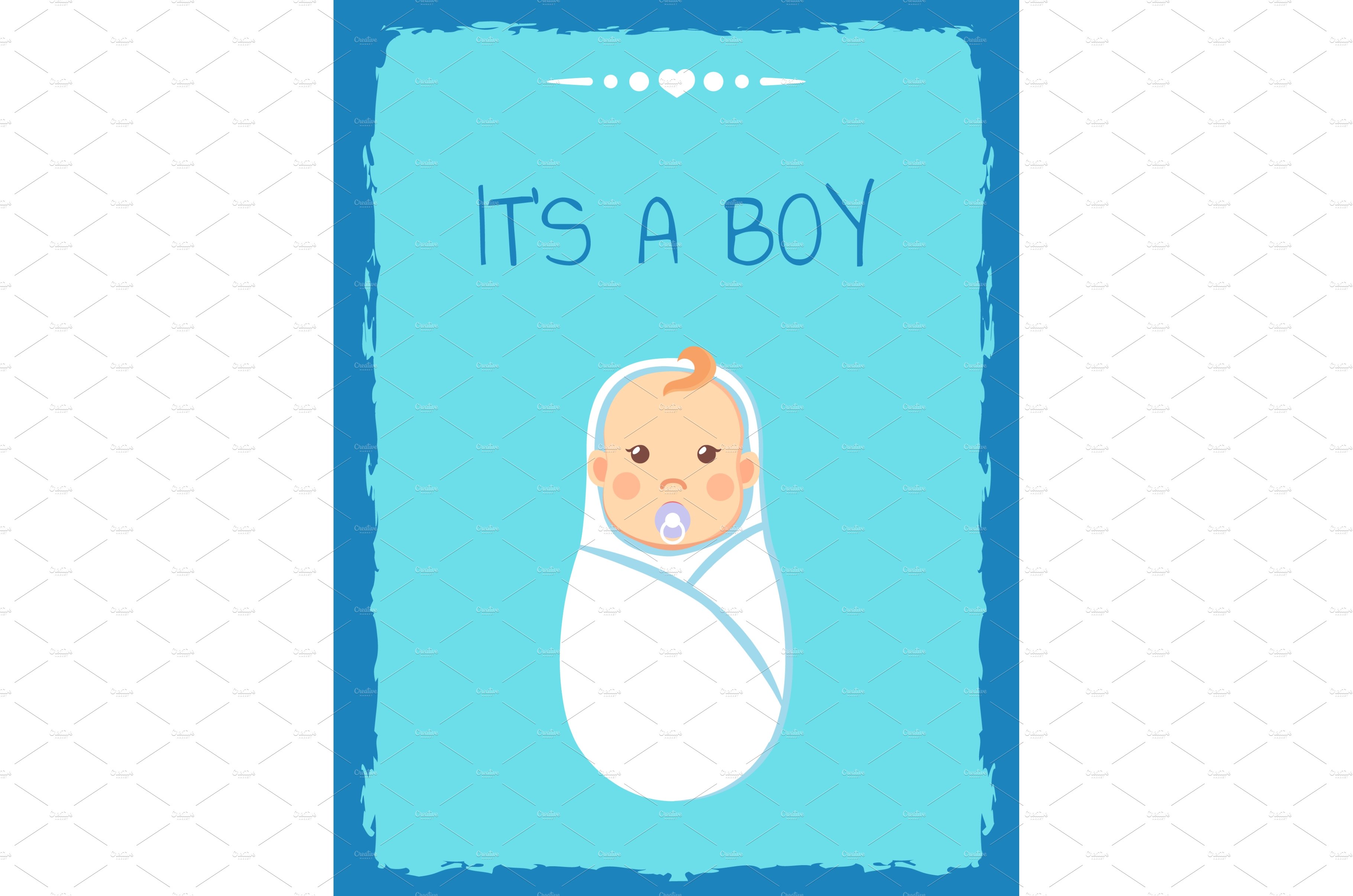 Its a Boy Greeting Card, Swaddled cover image.