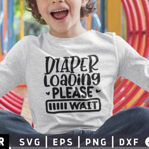 Diaper loading please wait SVG cover image.