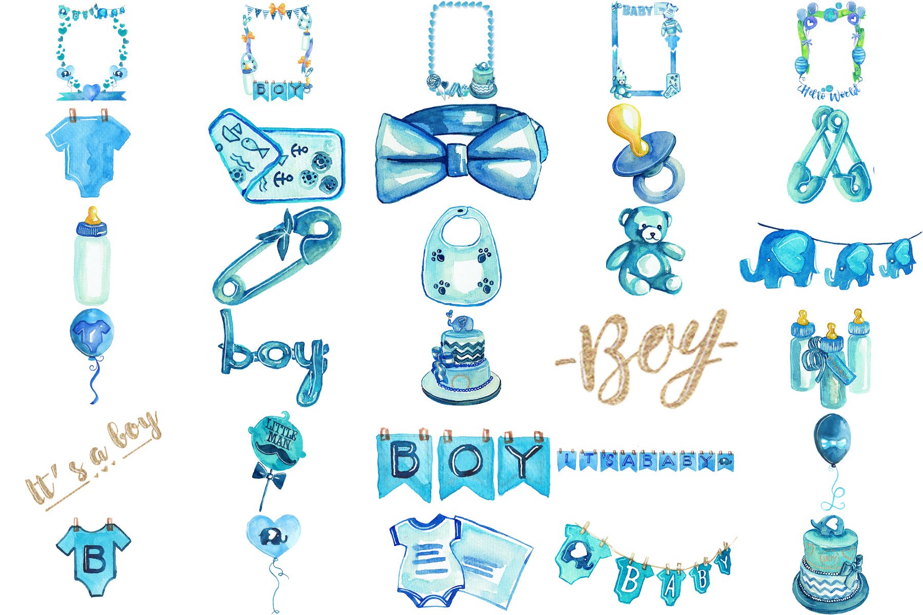 Baby Shower - Boys PNG Clipart preview image.