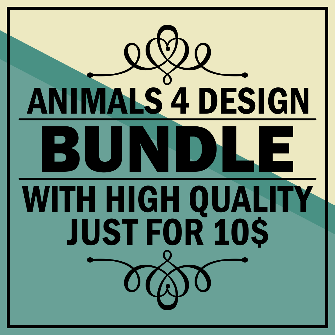 Animals 4 Design Bundle With High Quality Just For 10$ preview image.