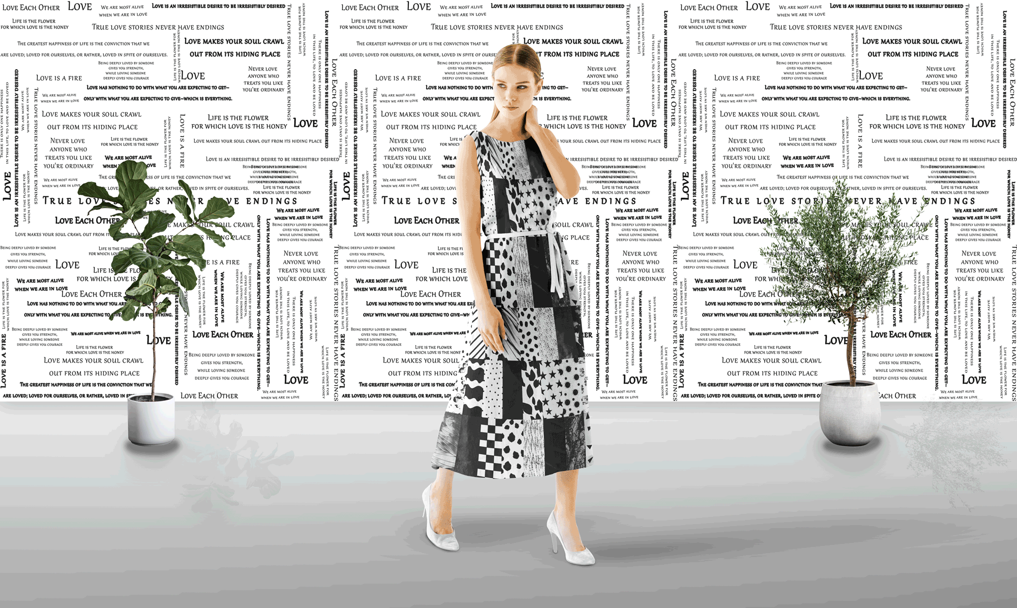 background pattern with dress design 577
