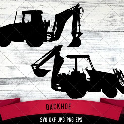 Backhoe Silhouette Cut Vector cover image.
