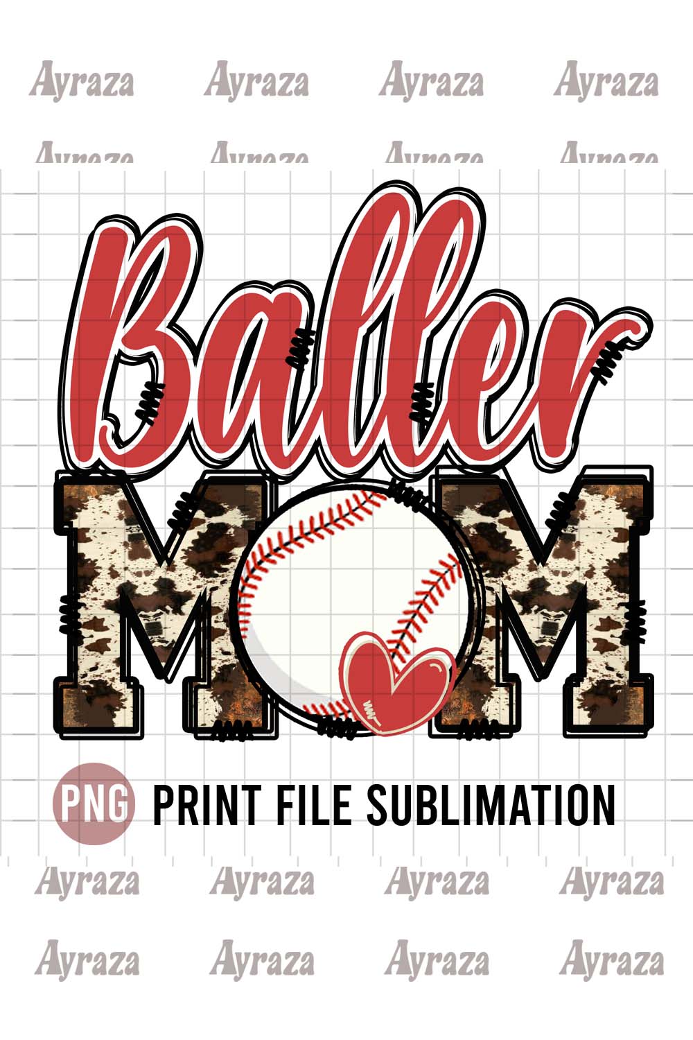 Baller Baseball Mom pinterest preview image.