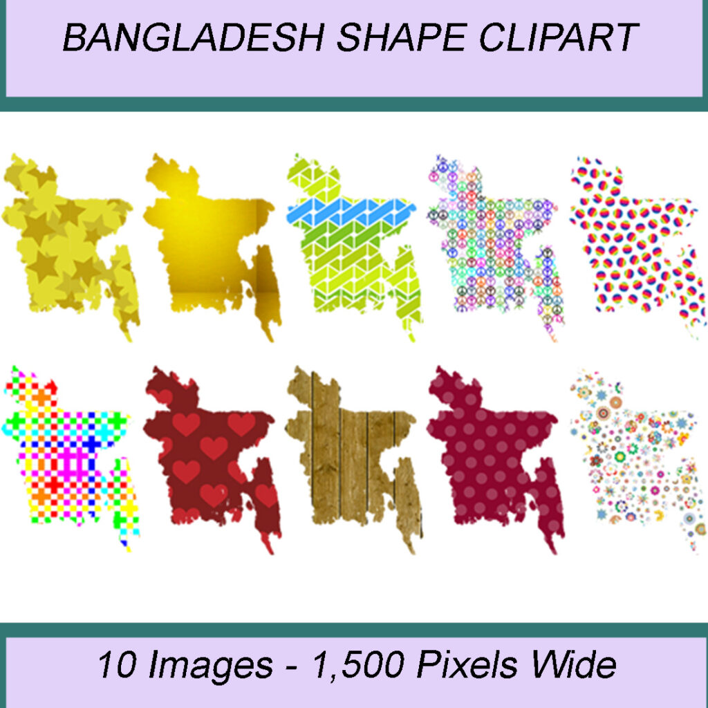 BANGLADESH SHAPE CLIPART ICONS - MasterBundles