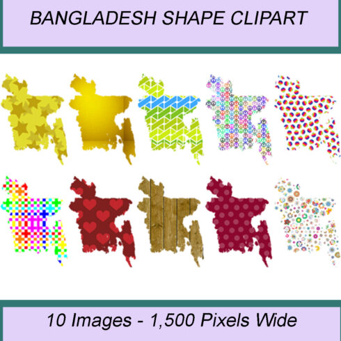 BANGLADESH SHAPE CLIPART ICONS cover image.