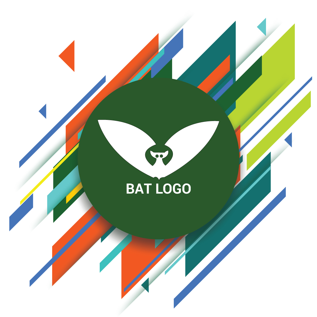 Bat Logo Vector Design preview image.