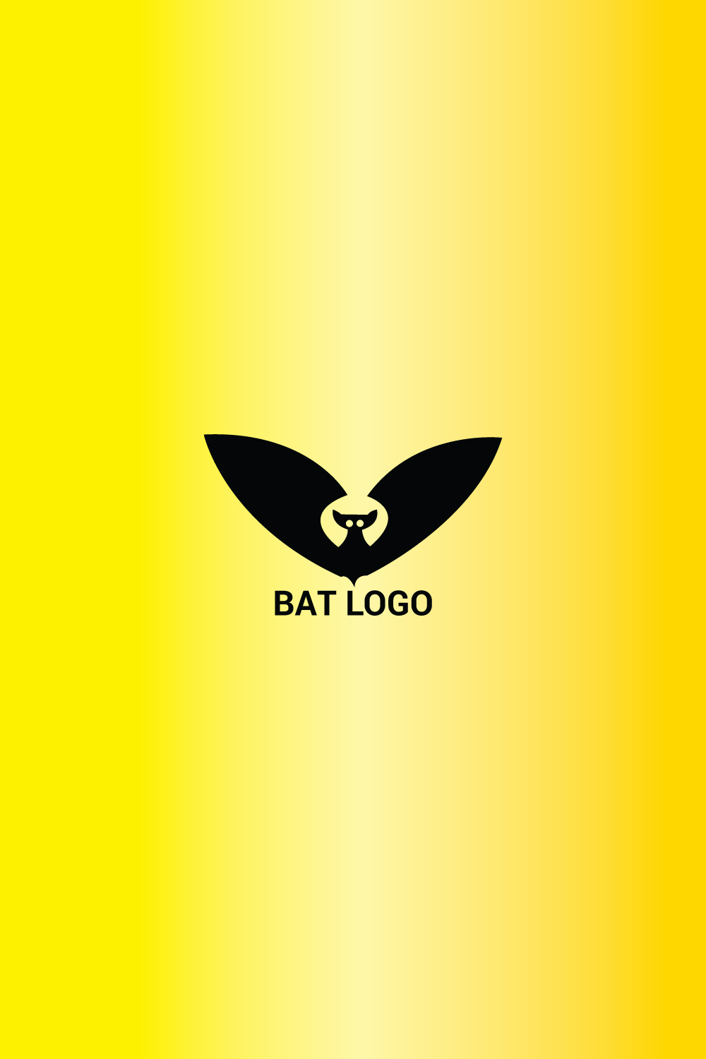 Bat Logo Vector Design pinterest preview image.