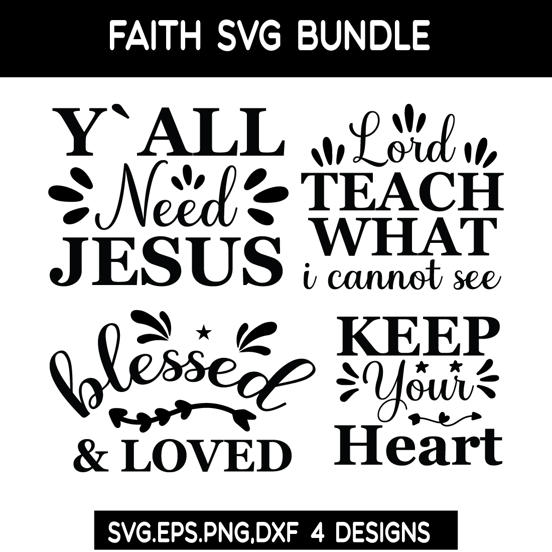 Faith SVG Bundle preview image.